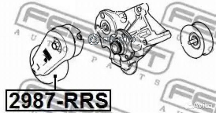 Febest 2987RRS ролик натяжителя\ Land Rover Discovery/Range Rover Sport 3.0D 09-13