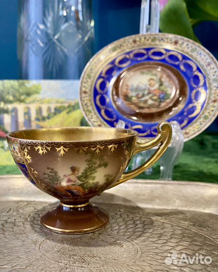 Старинная кофейная пара Чехословакия Epiag Royal