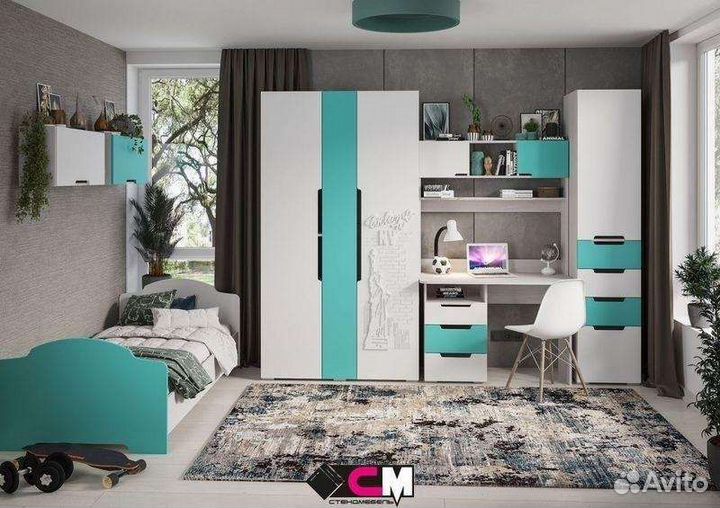 Кровать с ящиками Детская Миа кр-051