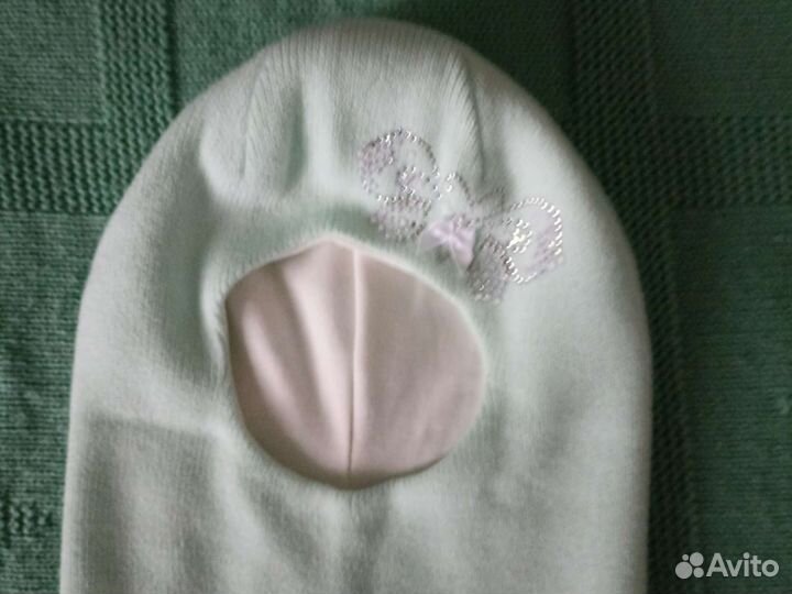 Шапка шлем для девочки 48 50