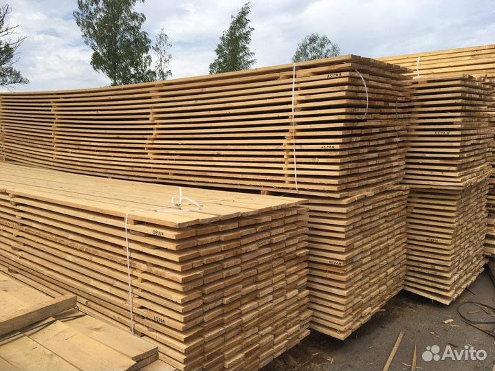 Доска обрезная естественной влажности хвоя 3–4 (CD