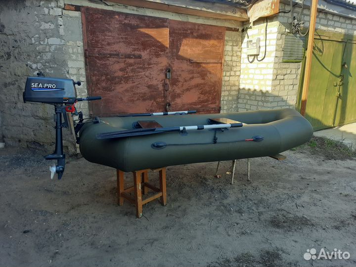 Лодка надувная бу Аргонавтс мотор SEA -PRO 2.6