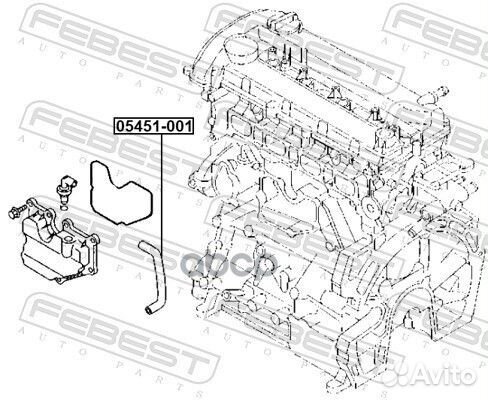 Патрубок системы вентиляции картера 05451001 Fe