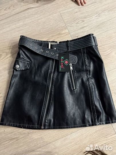 Кожаная юбка