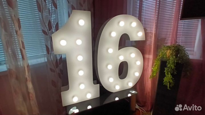 Цифры с лампочками