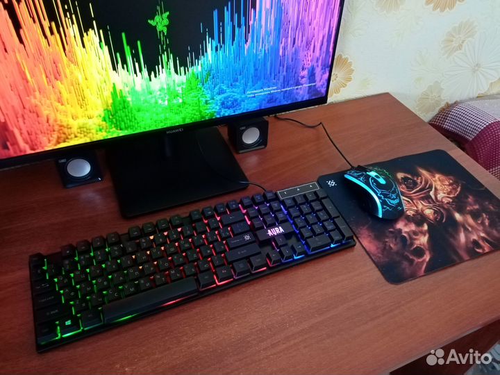 Набор Клавиатура+Мышь+Коврик Новый