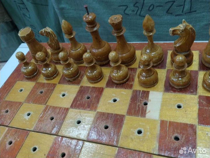 Шахматы для слепых 50-х готов