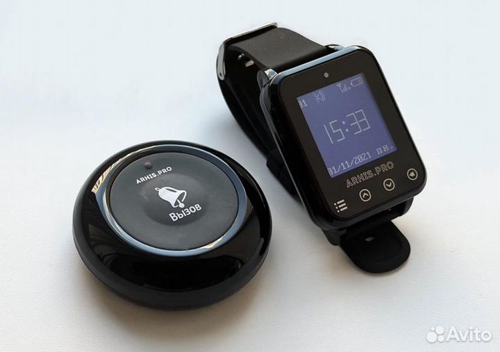 Кнопка вызова персонала и часы официанта Элит