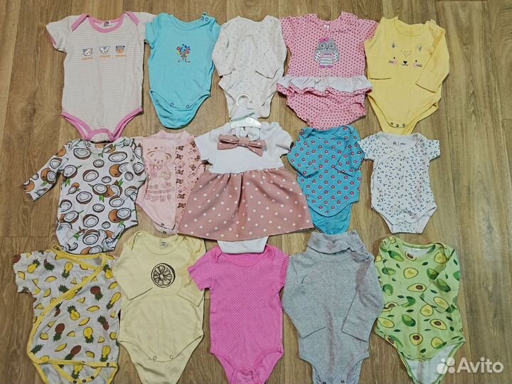 Пакет боди и шапок с 0 до года