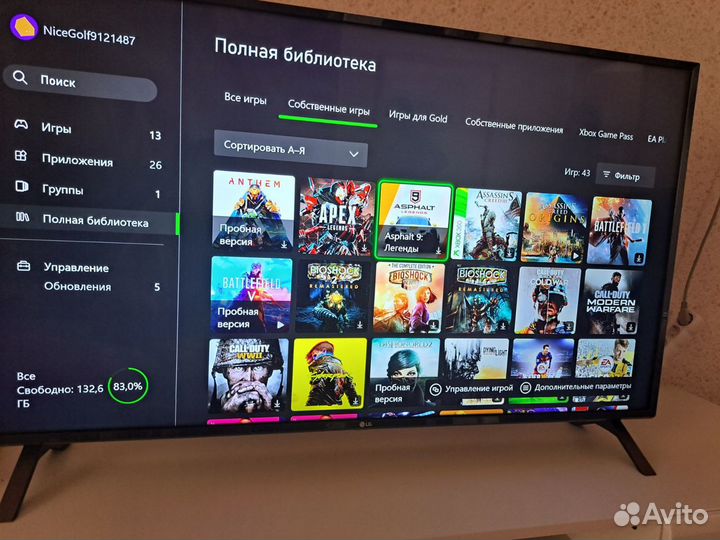 Xbox One X 1tb с играми