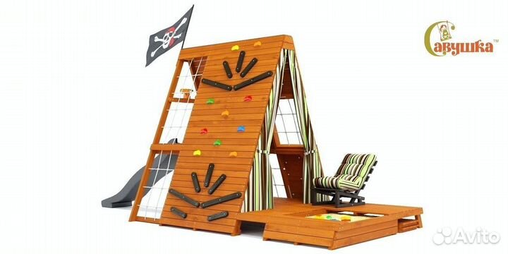 Игровая площадка Савушка База 4 с креслом