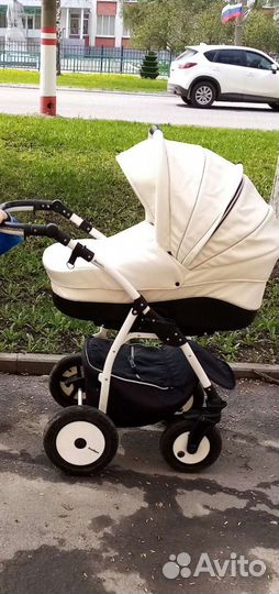 Коляска 2 в 1 indigo эко кожа