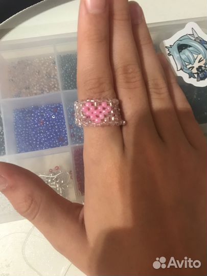 Кольцо из бисера