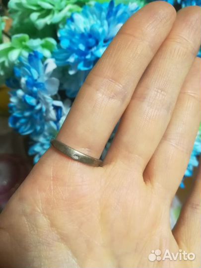 Кольцо серебро