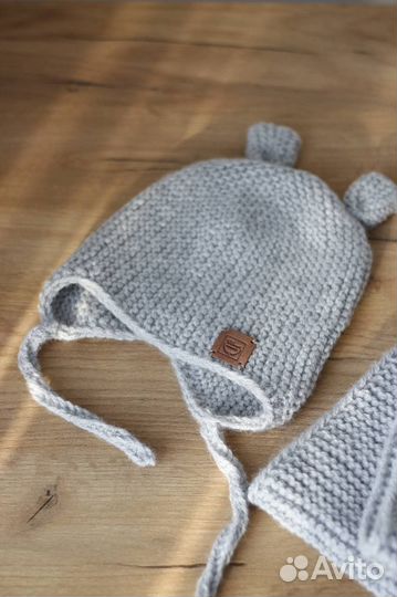 Комплект детский шапка+шарф новый