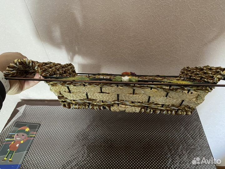 Поднос плетеный кованый