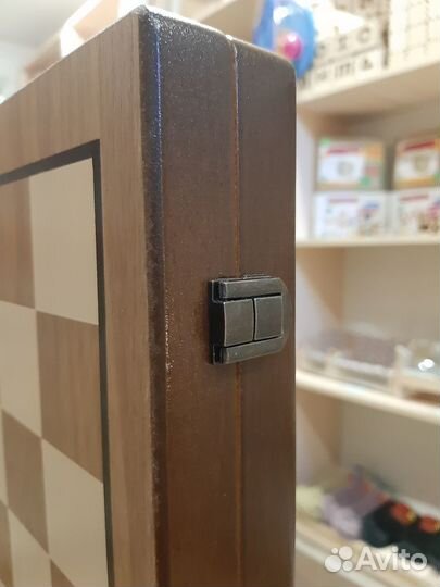 Шахматы, шашки из дерева магнитные 39см