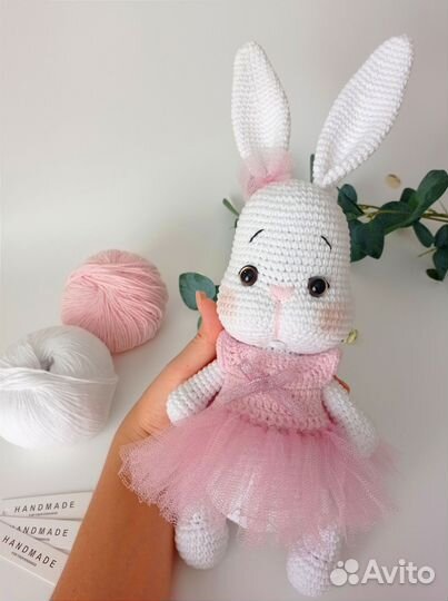 Игрушка медведь заяц амигуруми