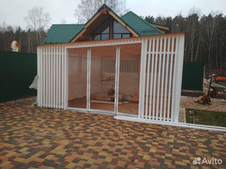 Мягкие окна для беседки в Белоусово