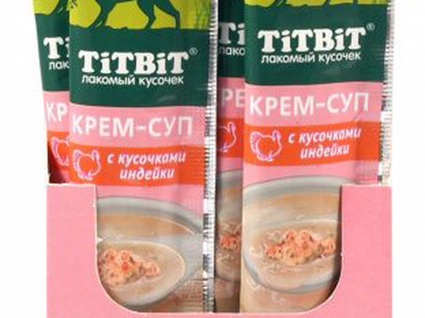 Titbit 0,01кг крем-суп для кошек с кусочками индей