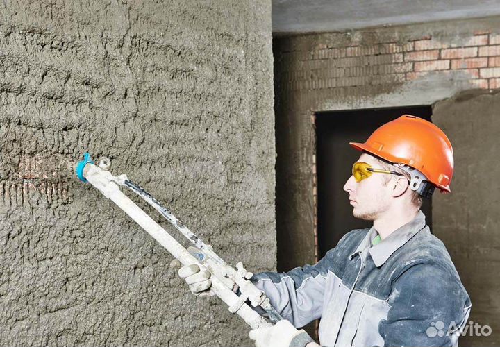 Штукатурка стен механизированная Шпаклевка