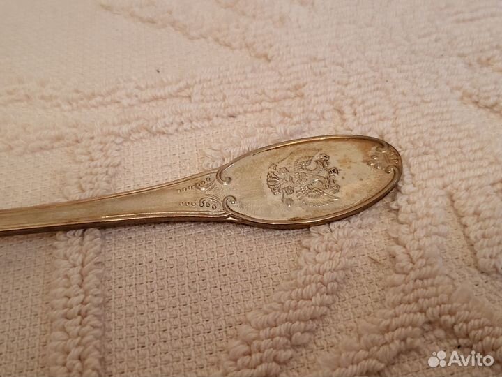 Серебряная ложка с гербом России