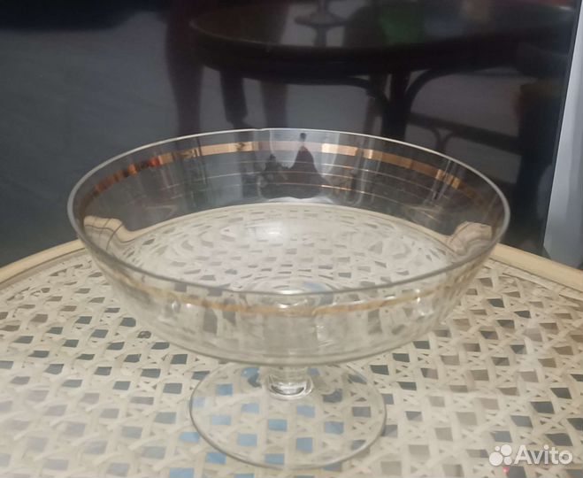 Ваза для фруктов на ножке СССР