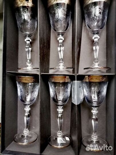 Хрустальные фужеры Cre Art (Италия) 6 шт