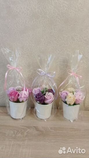 Букеты из мыльных роз на 8 марта