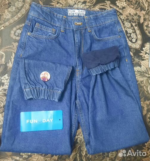 Джинсы с начесом Теплые 158 размер Девочка Fun Day
