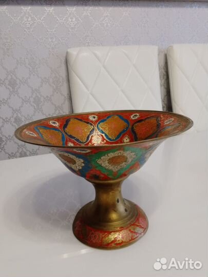 Ваза для фруктов латунь