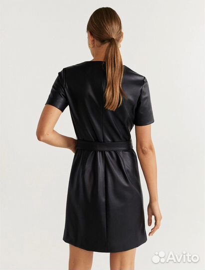 Кожаное платье Mango