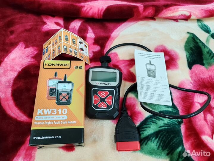 Считыватель кодов konnwei kw310 can obd2+eobd