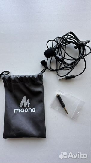 Петличный микрофон для телефона и камеры Maono
