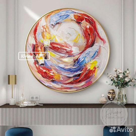 Картина в интерьер абстракция на холсте