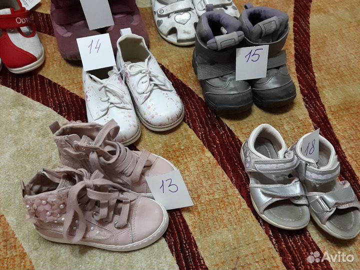 Обувь для девочки разных размеров