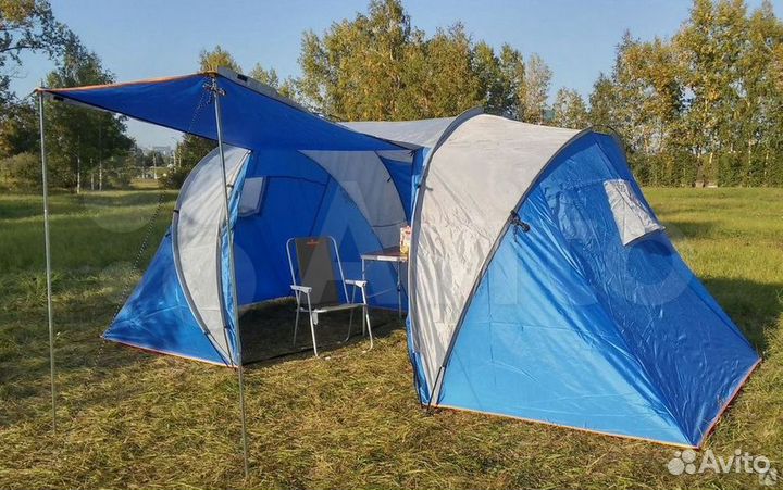 Палатка lanyu 1699 с двумя комнатами (2 слоя)