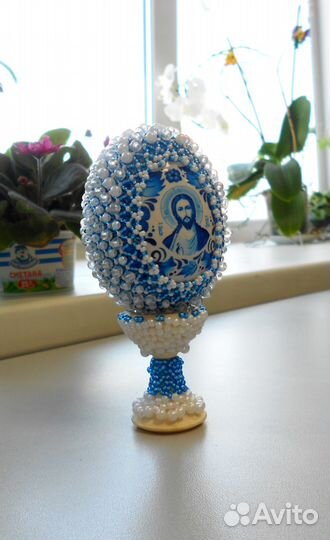 Сувенирные пасхальные яйца из бисера