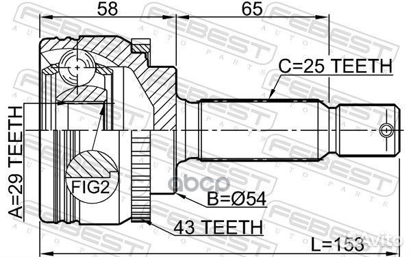 ШРУС внешний перед mitsubishi colt/lancer C