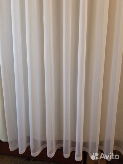 Тюль вуаль белая