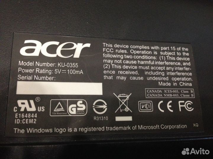 Клавиатура Acer