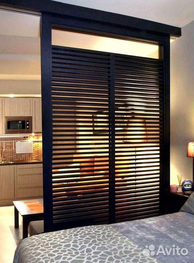 Реечная раздвижная дверь