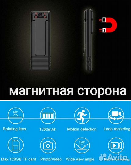 Мини камера B21 нагрудный регистратор