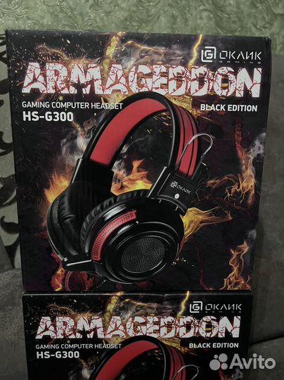 Новые игровые наушники Оклик HS-G300 armageddon