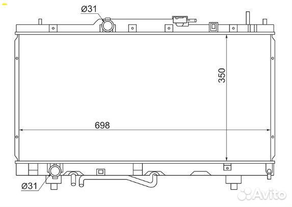 Радиатор двигателя Toyota Carina AT211 7A-FE
