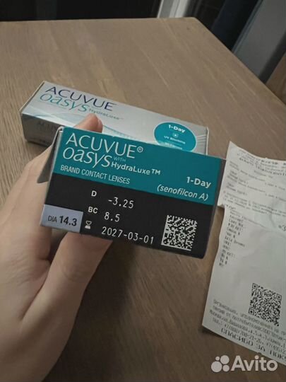 Линзы контактные acuvue oasys 1 day