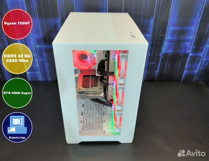 Мощный компьютер AMD7500F-RTX4080SUP-32DDR5-DFH743012856-A620
