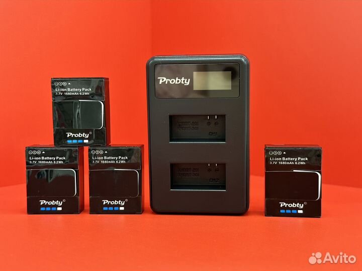 Аккумулятор + зарядка GoPro Hero 3/3+ (5шт) Probty