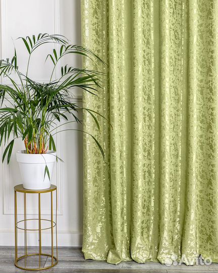 Шторы Версаль Светло-зеленые готовые