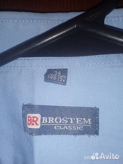 Рубашка школьная для мальчика 11 лет р 34(152)